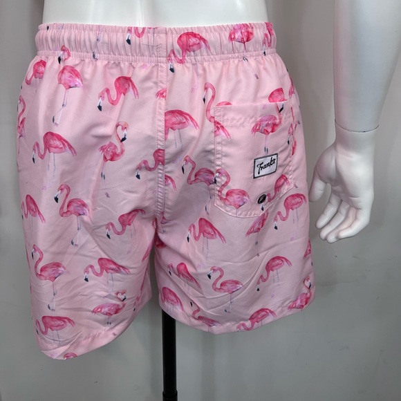 FRANKS LARGE “TAMPA PINK” SWIMMING TRUNKS,WITH MESH SUPPORT, FLAMINGO PRINTS - Picture 3 of 16